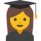 Woman Student emoji on Google